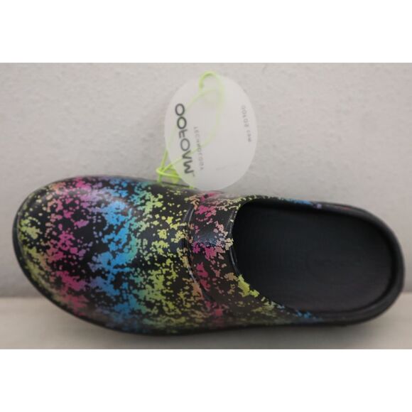 OOFOS Women's Sz 39 US 8 Black Multicolor Splatter OOFOAM Slip-On Clogs - Picture 9 of 15